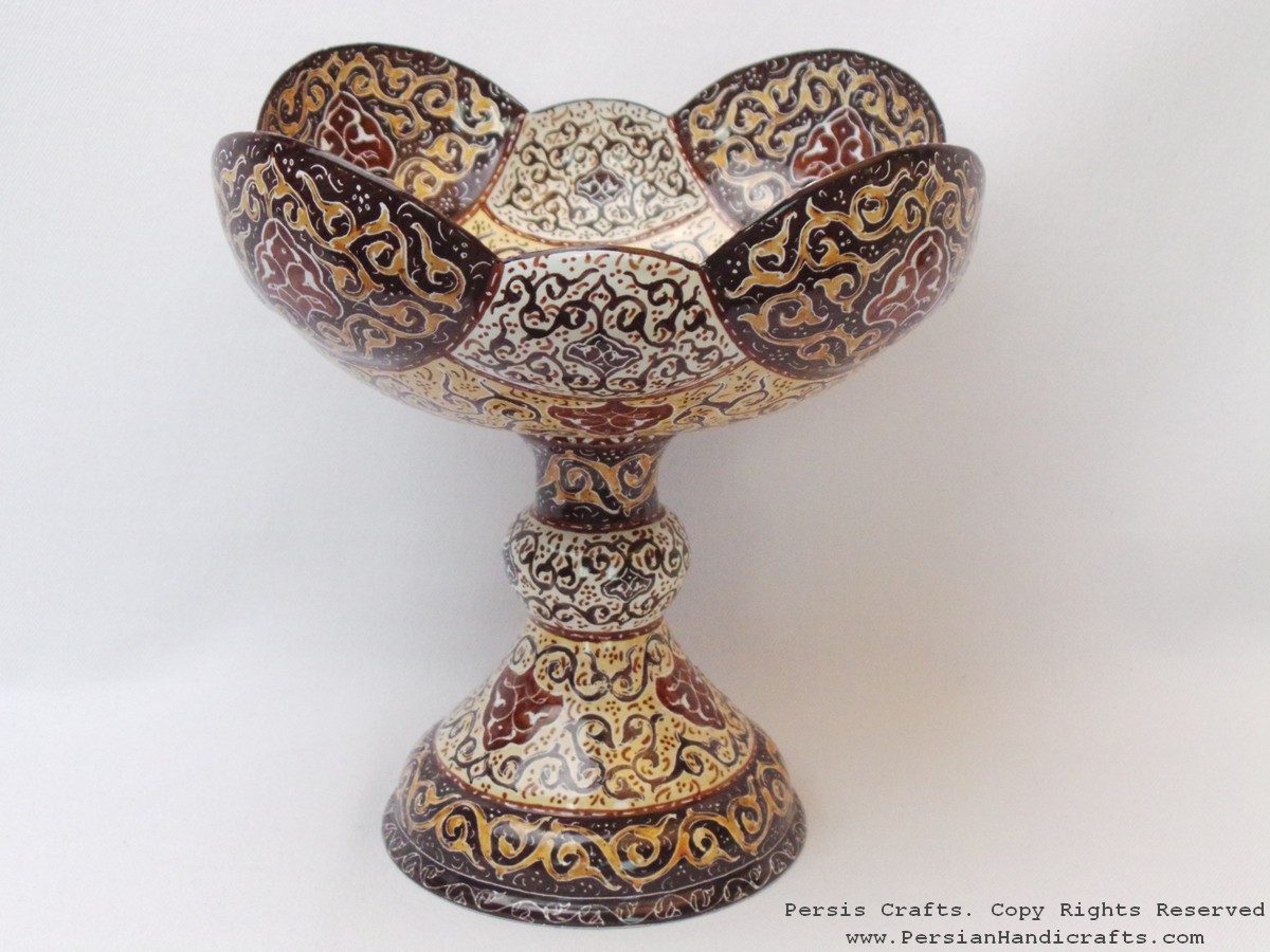 Enamel on Copper Pedestal Candy/Nut Bowl Dish HE3010 Persiada